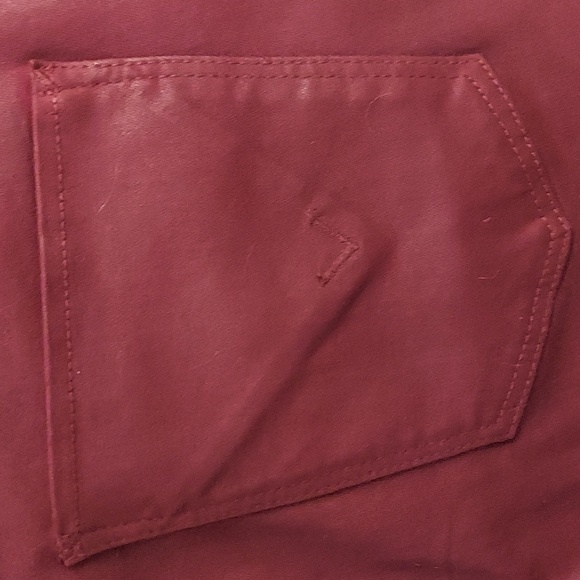 HUDSON Nico Super Skinny Burgundy Wax Coated Jeans - Picture 9 of 13